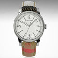 Burberry Utilitarian White Dial Multicolor Leather Strap Watch for Women - BU7824