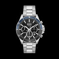 Hugo Boss Troper Chronograph Black Dial Silver Steel Strap Watch For Men - 1514101