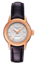 Tissot Carson Automatic White Dial Brown Leather Strap Watch For Women - T085.207.36.011.00