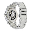 Emporio Armani Meccanico Skeleton Silver Dial Silver Steel Strap Watch For Men - AR1980