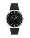 Calvin Klein High Noon Quartz Black Dial Black Leather Strap Watch for Men - K8M211C1