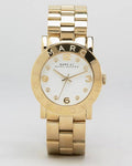 Marc Jacobs Amy White Dial Gold Steel Strap Watch for Women - MBM3056