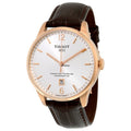 Tissot Chemin Des Tourelles Powermatic 80 Silver Dial Brown Leather Strap Watch For Men - T099.407.36.037.00