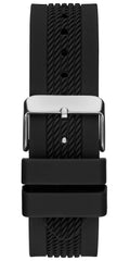 Guess Delta Black Dial Black Silicone Strap Watch for Men - GW0051G1
