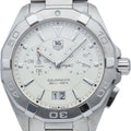 Tag Heuer Aquaracer Chronograph White Dial Silver Steel Strap Watch for Men - WAY111Y.BA0928