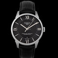 Tissot Chemin Des Tourelles Powermatic 80 Black Dial Black Leather Strap Watch For Men - T099.407.16.058.00