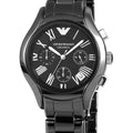 Emporio Armani Black Ceramic Dial Ceramic Strap Watch For Women - AR1401