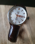 Tag Heuer Carrera Calibre 5 Automatic White Dial Brown Leather Strap Watch for Men - WAR201B.FC6291