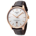 Tissot Chemin Des Tourelles Powermatic 80 Silver Dial Brown Leather Strap Watch For Men - T099.407.36.037.00