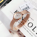 Calvin Klein Minimal White Dial Rose Gold Mesh Bracelet Watch for Women - K3M23626
