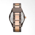 Fossil Stella Multifunction Brown Dial Two Tone Steel Strap Watch for Women - ES4079