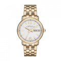 Marc Jacobs Fergus White Dial Gold Steel Strap Watch for Women - MBM8647