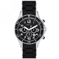 Marc Jacobs Rock Chronograph Black Dial Black Silicone Strap Watch for Women - MBM2551