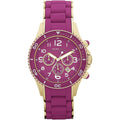 Marc Jacobs Rock Chronograph Purple Dial Purple Silicone Strap Watch for Women - MBM2576