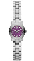Marc Jacobs Amy Purple Dial Silver Steel Strap Watch for Women - MBM3228