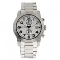 Marc Jacobs Larry Chronograph White Dial Silver Steel Strap Watch for Men - MBM5030
