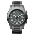 Marc Jacobs Larry Chronograph Black Dial Gunmetal Grey Steel Strap Watch for Men - MBM5031