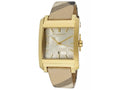 Burberry Nova Gold Tone Square Dial Leather Strap Watch for Women - BU1582