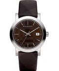 Burberry Smoked Brown Dial Brown Leather Strap Watch for Women - BU1775