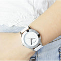 Marc Jacobs Blade White Dial White Leather Strap Watch for Women - MBM1200