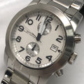 Marc Jacobs Larry Chronograph White Dial Silver Steel Strap Watch for Men - MBM5030