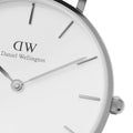 Daniel Wellington Classic Bristol White Dial Brown Leather Strap Watch For Women - DW00100056