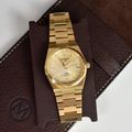Tissot PRX Powermatic 80 Gold Dial Gold Steel Strap Watch for Men - T137.207.33.021.00