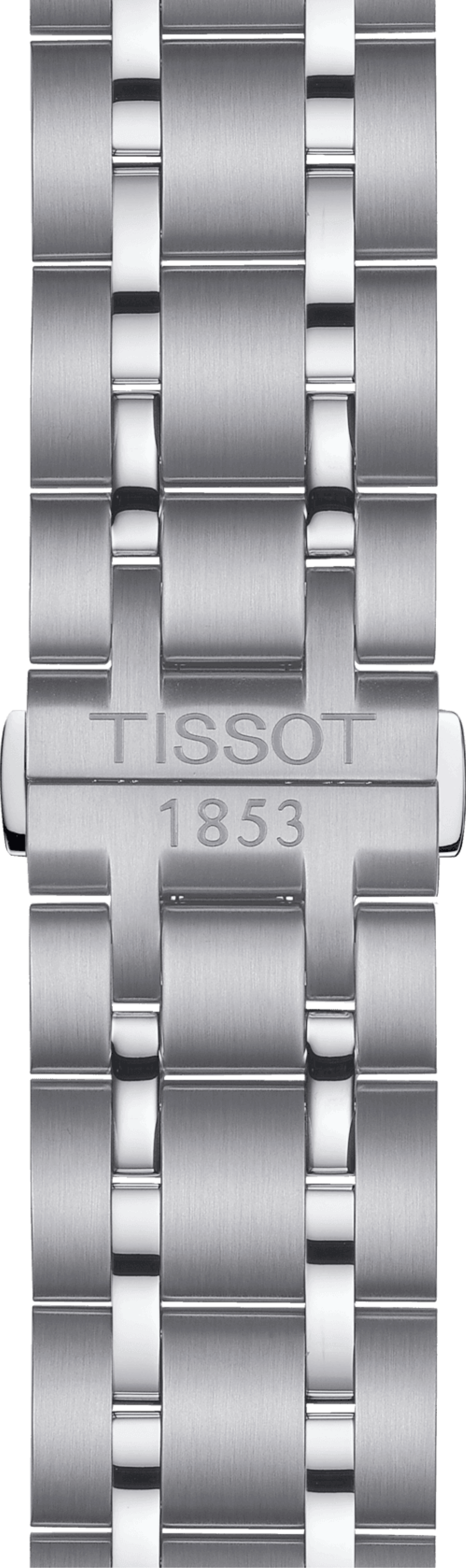 Tissot T Classic Couturier Chronograph White Dial Silver Steel Strap Watch For Men - T101.617.11.031.00