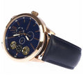 Fossil Flynn Mechanical Blue Dial Blue Leather Strap Watch for Men - BQ2219