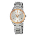 Michael Kors Mini Slim Runway Silver Dial Silver Steel Strap Watch for Women - MK3514