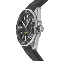 Tag Heuer Aquaracer Quartz Black Dial Black Rubber Strap Watch for Men - WAY101A.FT6141