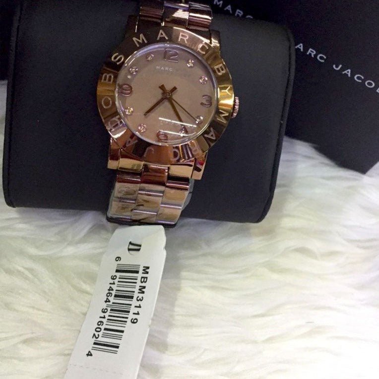 Marc Jacobs Amy Brown Dial Brown Steel Strap Watch for Women - MBM3119