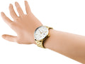 Tommy Hilfiger Jenna Quartz White Dial Gold Steel Strap Watch for Women - 1782069