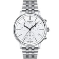 Tissot Carson Premium White Dial Silver Steel Strap Watch For Men - T122.417.11.011.00