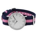 Daniel Wellington Classic Winchester White Dial Two Tone Nylon Strap Watch For Women - DW00100049