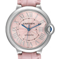 Cartier Ballon Bleu De Cartier Pink Dial Pink Leather Strap Watch for Women - WSBB0007