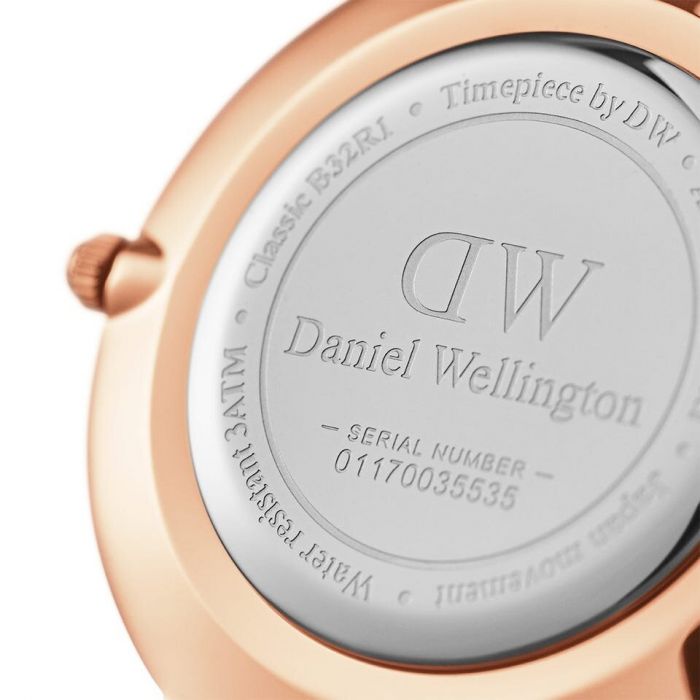Daniel Wellington Classic Petite Bristol White Dial Brown Leather Strap Watch For Women - DW00100171