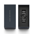 Daniel Wellington Iconic Chronograph Black Dial Black Steel Strap Watch For Men - DW00100642