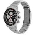 Fossil Sport Tourer Chronograph Black Dial Silver Steel Strap Watch for Men - FS6045