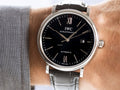 IWC Portofino Automatic Black Dial Black Leather Strap Watch for Men - IW356502