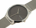 Calvin Klein Minimal Grey Dial Silver Mesh Bracelet Watch for Women - K3M2212X
