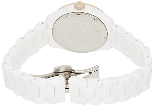 Coach Preston Mother of Pearl White Dial White Steel Strap Watch for Women - 14503662