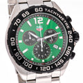 Tag Heuer Formula 1 Chronograph Green Dial Silver Steel Strap Watch for Men - CAZ101AP.BA0842