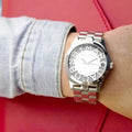 Marc Jacobs Henry Transparent Silver Dial Silver Stainless Steel Strap Watch for Women - MBM3205
