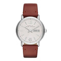 Marc Jacobs Fergus White Dial Brown Leather Strap Watch for Men - MBM5080
