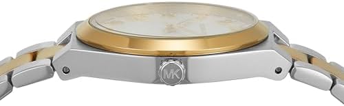 Michael Kors Lennox Three-Hand White Dial Two Tone Steel Strap Watch for Women - MK7464