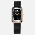 Swarovski Uptown Black Dial Black Leather Strap Watch for Women - 5547710