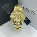 Guess Viva Diamonds Gold Dial Gold Steel Strap Watch for Women - W0111L2