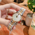 Movado Museum Classic Diamonds Mother of Pearl Dial Two Tone Steel Strap Watch For Women - 0606613
