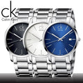 Calvin Klein City Silver Dial Silver Steel Strap Watch for Men - K2G2G146